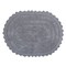 Contemporary Home Living 17" x 24" Gray Small Oval Home and Bathroom Essentials Crochet Bath Mat